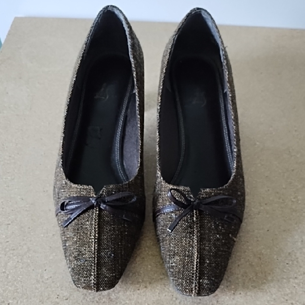 Lifestride Brown Tweed Heels 8.5